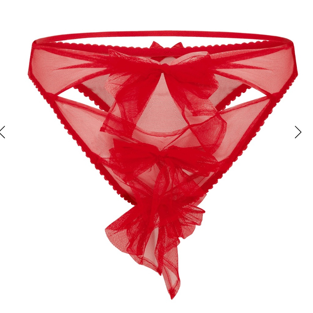 NWT Agent Provocateur Danika Ouvert Brief Red Bow 5 XL